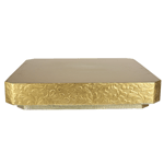 Bez Innovations Gold Floral Leaf Square Styrofoam Cake Stand, 18"