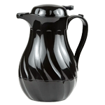 Update International Black Insulated Swirl Carafe, 64 oz.