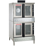 Blodgett DFG-200-ES Premium Series Natural Gas Double Deck Full Size Bakery Depth Convection Oven with Draft Diverter - 100,000 BTU