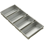 Bread Pan 4 Strap Aluminized Steel, 10" x 5" x 3" Deep