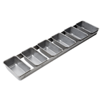 Bread Pan 6 Strap, Each Pan 5-5/8" x 3-1/8" x 2-1/4" Deep