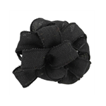 Burlap Wired Edge Ribbon 1-1/2", Black - Roll of 10 Yards 