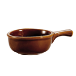 CAC China OC-15-H Brown 15 oz. Onion Soup Crock / Bowl with Handle