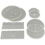 CakeSafe Round Acrylic Disc Basic Kit, .5" with Center Holes, 6", 8", 10" 
