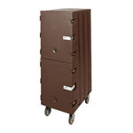 Cambro 1826DBCSP131 Camcart for Food Storage Boxes; with Security Package - Dark Brown