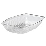 Cambro Camwear Clear Rectangular Ribbed Bowl 14-1/4