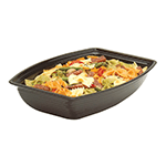 Cambro Camwear Rectangular Ribbed Black Bowl 10-3/4