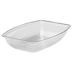 Cambro Camwear Rectangular Ribbed Clear Bowl 10-3/4" X 14-9/16"