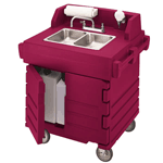 Cambro KSC402158 Camkiosk Hand-Sink Cart - Hot Red