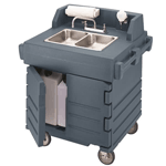 Cambro KSC402191 Camkiosk Hand-Sink Cart - Granite Gray