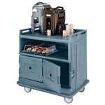 Cambro MDC24F401 Beverage Service Cart for Beverage and Food Delivery in One - Slate Blue