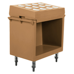 Cambro TDCR12157 Tray and Dish Cart: Cart-&-Rack Combination - Coffee Beige
