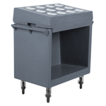 Cambro TDCR12191 Tray and Dish Cart: Cart-&-Rack Combination - Granite Gray