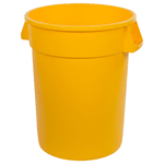 Carlisle 34103204 32 Gallon Yellow Round Bronco Trash Can 
