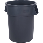 Carlisle 34105523 Bronco Round Waste Bin Trash Container 55 Gallon, Gray