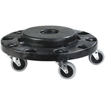 Carlisle 3691103 Bronco Standard Trash Can Dolly with Press-Fit Casters