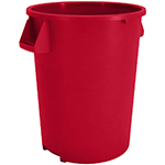 Carlisle Bronco Red Round Waste Container, 20 Gallon