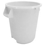 Carlisle Bronco White Round Waste Container, 10 Gallon