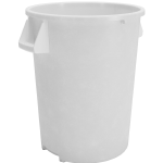 Carlisle Bronco White Round Waste Container, 20 Gallon