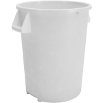 Carlisle Bronco White Round Waste Container, 32 Gallon
