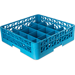 Carlisle OptiClean 16-Compartment Cup Dish Rack with 1 OPEN Extender - Case of 4