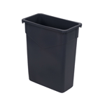 Carlisle Trimline Rectangle Heavy Duty Waste Container, 15 Gallon - Gray