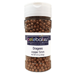 Celebakes Copper 5mm Dragees, 3.7 oz. 