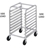 Channel 7 Bun Pan Rack, Half Height, Aluminum, Side Loaded, 36