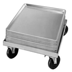 Channel Bun Pan Dolly, Aluminum, 7-1/2" x 18-3/4" x 26-1/2"