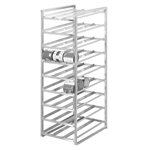 Channel Stationary Can Storage Aluminum Rack 25 1/2" W 35" D 76" H, STATIONARY