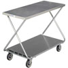 Channel STKG400 Chrome Plated Steel Stocking Truck with Solid Bottom Shelf - 46" x 19"