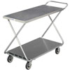 Channel STKG400H Chrome Plated Steel Stocking Truck with Solid Bottom Shelf and Handle - 46" x 19"