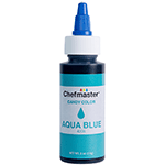 Chefmaster Aqua Blue Candy Color, 2 oz.