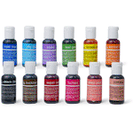 Chefmaster Liqua-Gel Colors 0.70 Oz, Set of 12