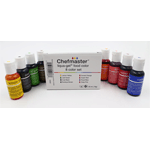 Chefmaster Liqua-Gel Colors 0.70 Oz, Set of 8