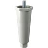 CHG (Component Hardware Group) OEM # A60-0641, Gray Plastic 4" Adjustable Equipment Leg; Hex Foot; 3/8"-16 Stud Mount