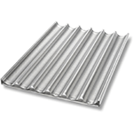 Chicago Metallic 49036 Baguette/French Bread Pan Perforated Aluminum- 6 Channels, Open Box