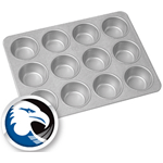 Chicago Metallic Aluminized Steel Jumbo-Muffin Pan, 12 Cavities 3-1/2