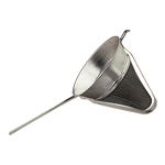 Chinois Bouillon Strainer Tin-Plated Steel with Stainless Super-Fine Mesh 8" Dia.
