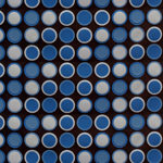 Chocolate Transfer Sheet: Circles in Shades of Blue and White - Pack of 17