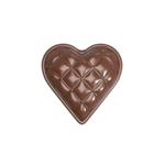 Chocolate World Clear Polycarbonate Chocolate Mold, Chesterfield Heart