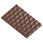 Chocolate World Polycarbonate Pyramid Bar Chocolate Mold, 2 Cavities