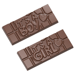 Chocolate World Clear Polycarbonate Chocolate Mold, It's A Boy/ It's A Girl