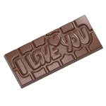 Chocolate World Clear Polycarbonate Chocolate Mold, I Love You