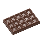 Chocolate World Clear Polycarbonate Chocolate Mold, Waffle, 3 Cavities