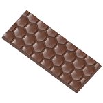 Chocolate World Clear Polycarbonate Chocolate Mold, Honeycomb Bar, 4 Cavities