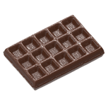Chocolate World Clear Polycarbonate Chocolate Mold, Small Waffle