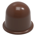 Chocolate World Clear Polycarbonate Chocolate Mold, Dome with Base Lip