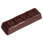 Chocolate World Clear Polycarbonate Chocolate Mold, Enrobed Bar, 8 Cavities