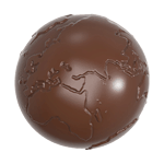 Chocolate World Clear Polycarbonate Chocolate Mold, Globe, 8 Cavities